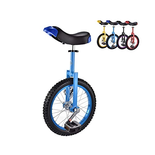 Unicycles : AHAI YU 16"(40.5cm) Wheel Unicycle, Durable Aluminum Alloy Rim and Manganese Steel Balance Bike, for Beginner Boy Girls Outdoor Sports Travel (Color : BLUE)