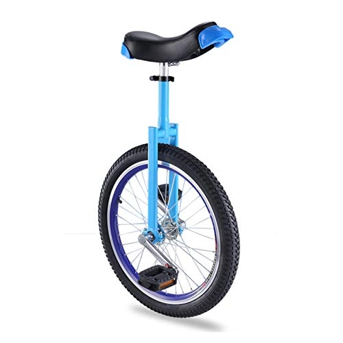 Unicycles : AHAI YU 16'' Unicycle for 8 / 9 / 10 / 12  Years  Old Boys Best, Balance Cycling with Skidproof Pedals for Fun Group Racing, Blue