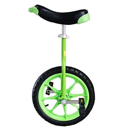 Unicycles : AHAI YU 16'' Wheel Girls Unicycle for 7 / 8 / 9 / 10 / 12 Years Old Kids, Outdoor Balance Cycling with Skidproof Tire, Best (Pink / Green / Yellow) (Color : B)
