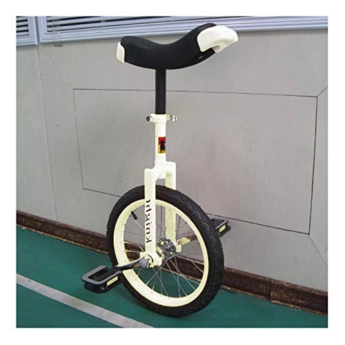 Unicycles : AHAI YU 16in Wheel Unicycle for Kids / Teens / Older Children, Outdoor Exercise Unisex Unicycle Balance Cycling Bikes, with Skidproof Tire and Alloy Rim (Color : WHITE, Size : 16IN WHEEL)