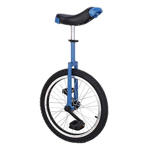Unicycles : AHAI YU 20 Inch Large Wheel Unicycle for Adults / Beginner, Men Women Balance Cycling for Sports Exercising, Height 145-175cm, Over 200lbs (Color : BLUE)