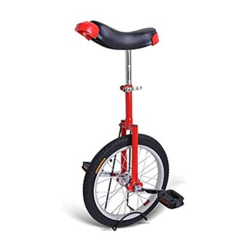 Unicycles : AHAI YU 20" Wheel Unicycle Bike Big Kids / Adults, Adjustable Seat Clamp, Tire Wheel Cycling for Balance Cycling Exercise (Color : RED)
