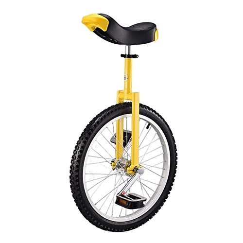 Unicycles : AHAI YU 20" Wheel Unisex Unicycle Self Balancing Exercise Cycling, Skid Proof Tire Bike, User Height 160-175 cm(63" - 69") (Color : YELLOW)