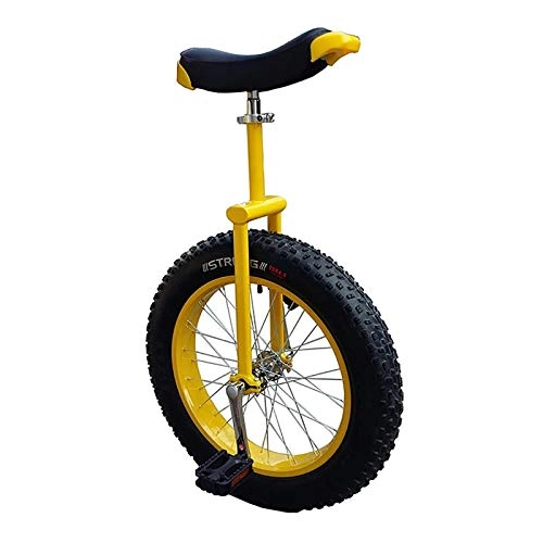 Unicycles : AHAI YU 24inch Beginners / adults(180-200cm) Unicycle, for Trek Sports, Heavy Duty Frame Balance Bike, with Mountain Tire& Alloy Rim, Over 200 Lbs (Color : YELLOW)