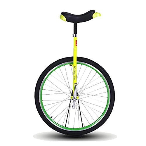 Unicycles : AHAI YU 28 Inch Large Wheel Unicycle for Adult Over 200 Lbs, Professionals / Big Kids / Super-Tall People Outdoor Balance Cycling, Thick Alloy Rim (Color : YELLOW)