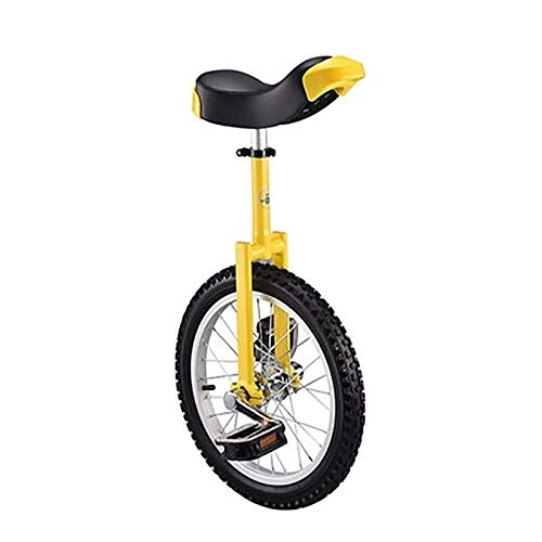 Unicycles : AHAI YU Blue 18 / 16inch wheel Unicycles for kids / boys / girls(13 / 14 / 16 / 18 years old), 24inch adult / trainer / male Balance Cycling bike, outdoor Fitness Exercise (Color : YELLOW, Size : 16INCH WHEEL)