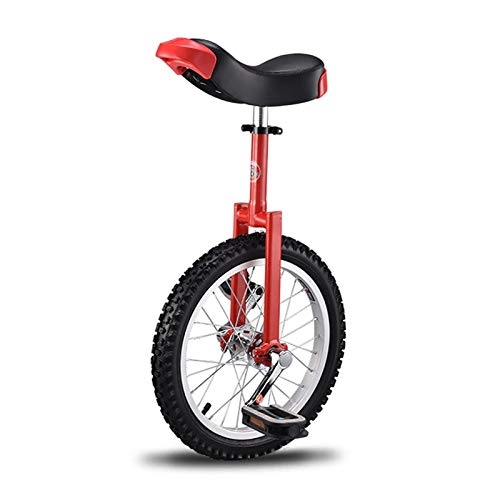 Unicycles : AHAI YU Competition Unicycle Balance Sturdy 16 Inch Unicycles For Beginner / Teenagers, With Leakproof Butyl Tire Wheel Cycling Outdoor Sports Fitness Exercise Health (Color : RED)