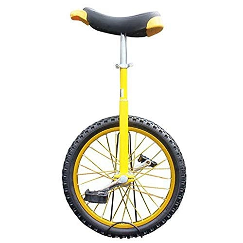 Unicycles : AHAI YU Competition Unicycle Balance Sturdy 18 Inch Unicycles For Beginner / Teenagers, With Leakproof Butyl Tire Wheel Cycling Outdoor Sports Fitness Exercise Health (Color : YELLOW)