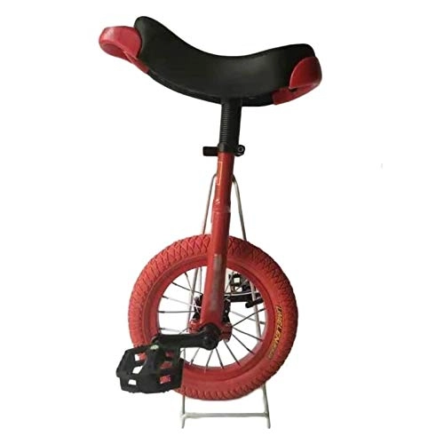 Unicycles : AHAI YU Smaller Kids / Girls / Boys 12" Unicycles, Chidern Whose Height 70-115cm / 27.6-45.3 Inch, Starter Outdoor Balance Uni-Cycle, Comfortable Saddle Seat (Color : RED)