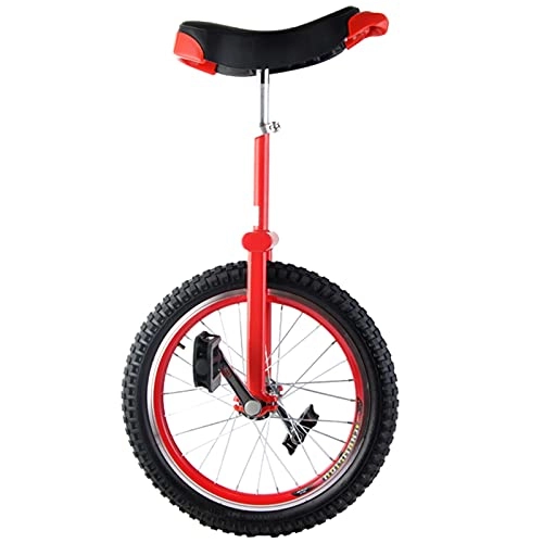 Unicycles : AHAI YU Unisex Unicycle for Adults / Kids / Beginner, 16 / 18 / 20 / 24 Inch Balance Cycling for Boy Girl Birthday Gift(Age 5-18 Years Old) (Color : RED, Size : 16 INCH)