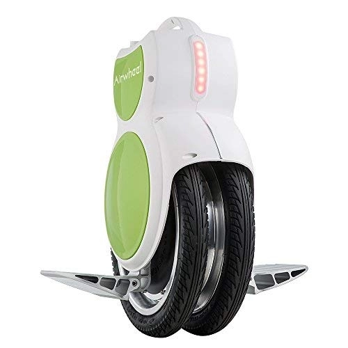 Unicycles : AIRWHEEL Q6 Electric Unicycle the Ultimate Twin Wheel Version with LED Lights and Kick Stand