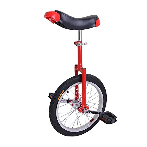Unicycles : AW 16 Inch Wheel Unicycle Leakproof Butyl Tire Wheel Cycling Outdoor Sports Fitness Exercise Health Red by AW