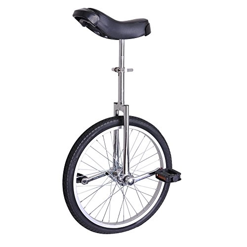 Unicycles : AW 20" Inch Wheel Unicycle Leakproof Butyl Tire Wheel Cycling Outdoor Sports Fitness Exercise Health Silver