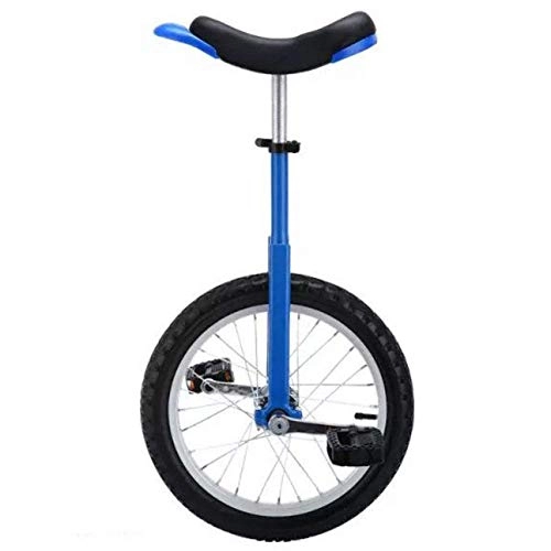 Unicycles : Azyq 16 / 18 / 20 inch Wheel Unicycles for Kids Adults Teenagers Beginner, Heavy Duty Unicycle with Alloy Rim, Outdoor Balance Exercise Fun Fitness, Blue, 16 Inch Wheel