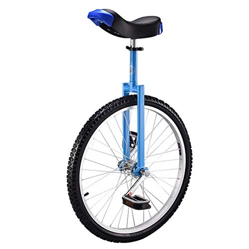 Unicycles : Balance Bicycle Unicycle for Home and Gym Fitness, Fun Men's Unicycle with Skidproof Mountain Tire, Blue, 150Kg Load (Size : 24inch)