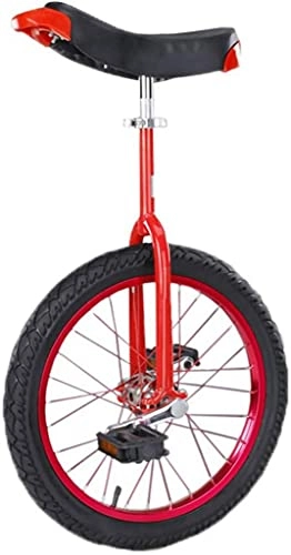 Unicycles : Balance Bike, Unicycledjustable Saddle Skidproof Mountain Tire Professional Balance Cycling Exercise Bike Height 140-165CM, Gift (18 Inches red)