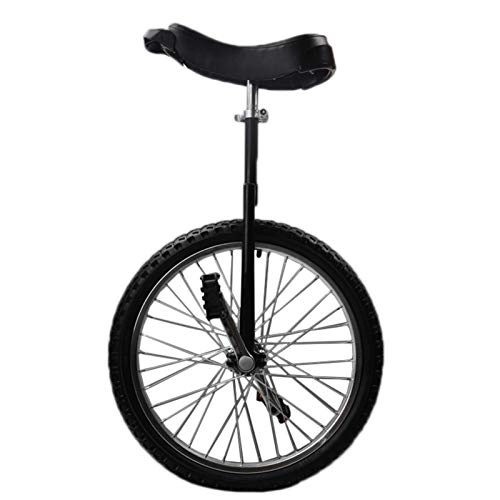 Unicycles : Beginners 18'' Wheel Unicycles with Adjustable Saddle, Big Kids / Teenagers / Small Adults Uni Cycle with Alloy Rim (Black)