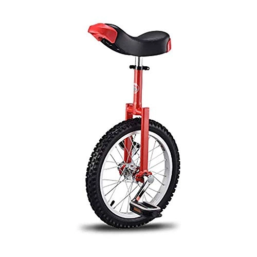 Unicycles : BHDYHM 16 Inch Wheel Unicycle Leakproof Butyl Tire Wheel Cycling Outdoor Sports Fitness Exercise Health, Red