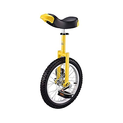 Unicycles : BHDYHM 16 Inch Wheel Unicycle Leakproof Butyl Tire Wheel Cycling Outdoor Sports Fitness Exercise Health, Yellow