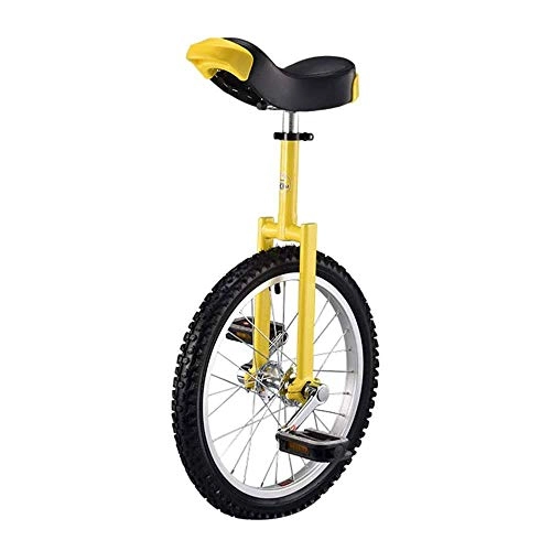 Unicycles : BHDYHM Child / Adult Coach Unicycle, Balance Bikes Wheelbarrow, Wheelbarrow Tires Anti-slip, Anti-wear, Pressure, Anti-drop, Anti-collision, Yellow-20inchse