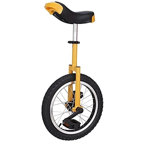 Unicycles : Big Kids / Male Teen 20inch Unicycle, 12 / 13 / 14 / 15 / 16 Years Old Beginners Outdoor Single Wheel Unicycles, Height 4.9-5.7ft, Height Adjustable (Color : Yellow)