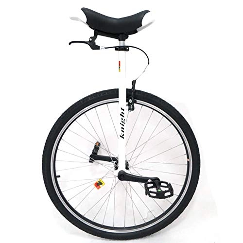 Unicycles : Big Unicycle for Unisex Adult / Big Kids / Mom / Dad / Tall People Height From 160-195cm (63"-77"), 28 Inch Wheel, Load 150kg / 330Lbs (Color : White, Size : 28 inch)