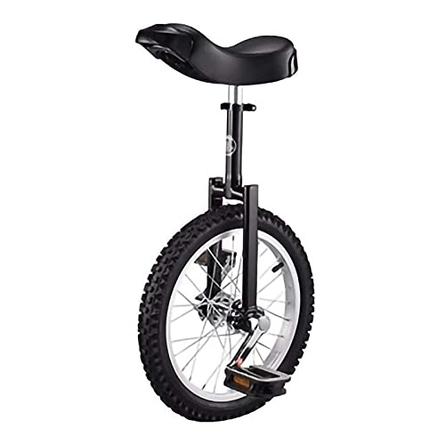 Unicycles : Black 16 Inch Mountain Bike Wheel Frame Unicycle Cycling Bike For Outdoor Sports Fitness Exercise Health (Color : Black, Size : 16Inch) Durable