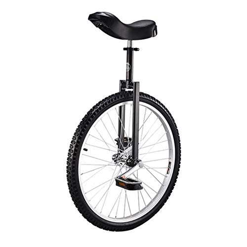 Unicycles : Black Unisex Unicycle for Kids / Adults, Self Balancing Exercise Cycling Bike - Skidproof, Outdoor Sports Fitness (Size : 20INCH)