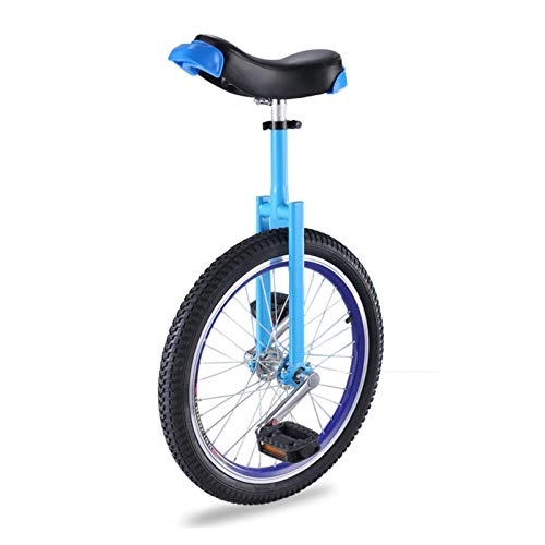 Unicycles : Blue Unicycles for Boy / Girl / Women / Beginners, Adults Outdoor Sports One Wheel Bike with Adjustable Saddle, Best (Size : 16 INCH WHEEL)