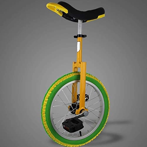 Unicycles : BOOQ 16" Wheel Trainer Unicycle Skidproof Butyl Mountain Tire Balance Cycling Exercise Yellow