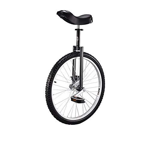 Unicycles : BOOQ 24" Wheel Trainer Unicycle Skidproof Butyl Mountain Tire Balance Cycling Exercise (Color : Black)