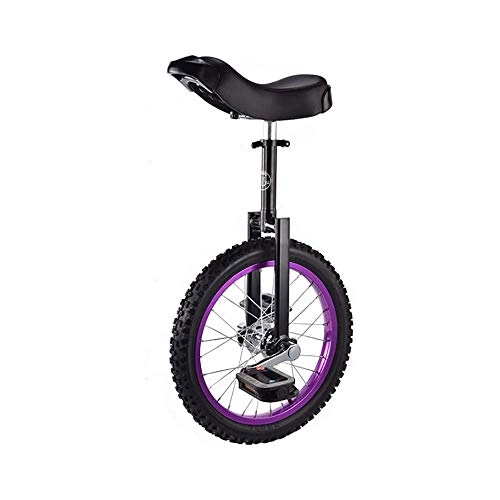 Unicycles : BOOQ Adjustable Unicycle 16 Inch Balance Exercise Fun Bike Cycle Fitness (Color : Purple)