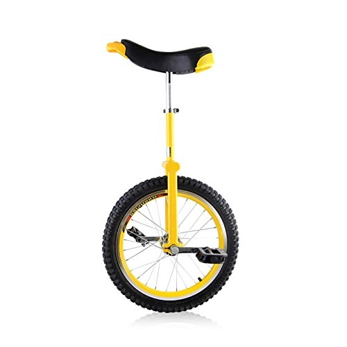 Unicycles : Boy Girls Unicycle Bike with 16" / 18" / 20" / 24" Wheel, Adults Big Kids Unisex Adult Beginner Yellow Unicycles, Load 150kg / 330Lbs (Size : 16"(40CM))