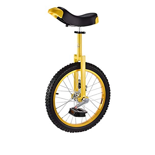 Unicycles : CAR SHUN Unicycle Chrome Wheel Cycling Scooter Circus Leakproof Butyl Tire Sports Fitness, Yellow, 16