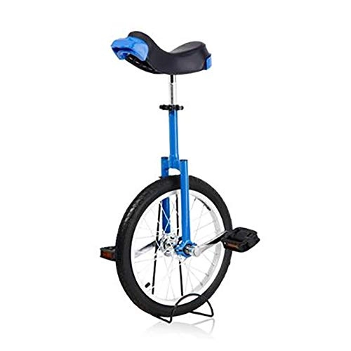 Unicycles : Competition Unicycle Balance Sturdy 16 / 18 / 20 / 24 Inch Unicycles For Beginner / Teenagers, With Leakproof Butyl Tire Wheel Cycling Outdoor Sports Fitness Exercise Health ( Color : BLUE , Size : 24INCH )