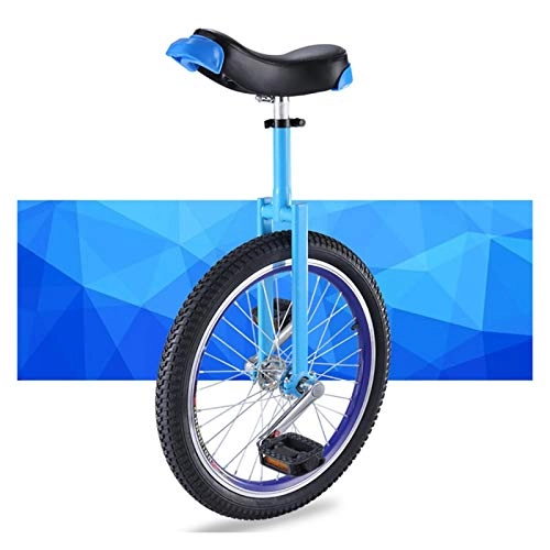 Unicycles : Competition Unicycle Balance Sturdy 16 / 18 / 20 Inch Unicycles For Beginner / Teenagers, With Leakproof Butyl Tire Wheel Cycling Outdoor Sports Fitness Exercise Health ( Color : BLUE , Size : 16INCH )