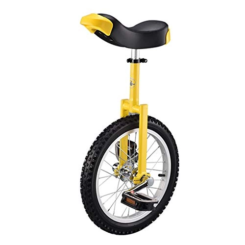 Unicycles : Cycling with Unicycle Stand, Heavy Duty Adults Unicycles, Outdoor Sports Fitness Exercise Bike, Load 150kg / 330lbs (Color : YELLOW, Size : 20INCH)