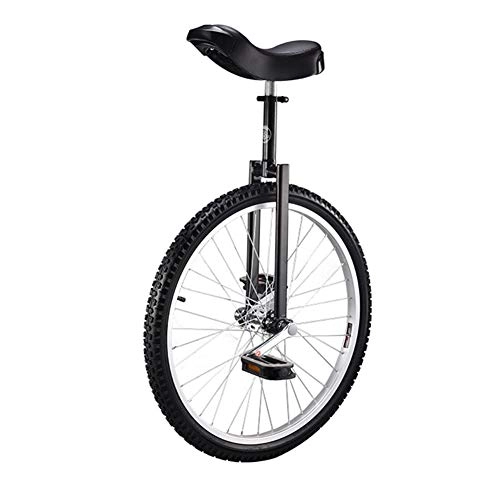 Unicycles : Dbtxwd 18" to 24" Wheel Unicycle with Comfortable Release Saddle Seat Cycling Bike, Black, 24 Inch