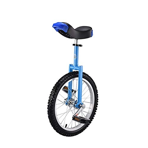 Unicycles : DJDL 24 Inch Kid's, Adult's Trainer Unicycle, Height Adjustable Skidproof Mountain Tire Balance Cycling Exercise Bike Bicycle Balance Exercise Fun Blue-20Inch