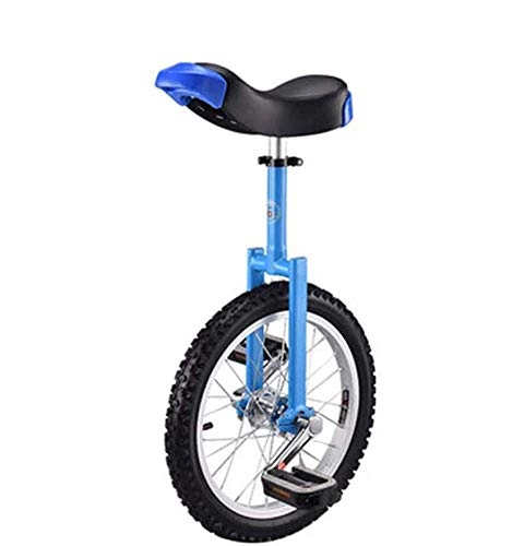 Unicycles : EEKUY Kids Adult Unicycle, Height Adjustable Skidproof Balance Cycling Exercise Bike Bicycle Can Bear 150Kg, Blue, 16 inch