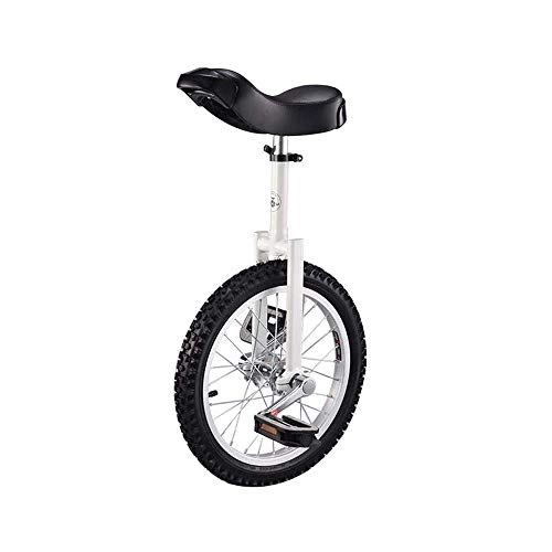 Unicycles : EEKUY Unicycle for Kids, Height Adjustable One Wheel Bike Maximum Load 150 Kg 16 Inch Anti-Slip Balance Exercise Sports Bicycle, White