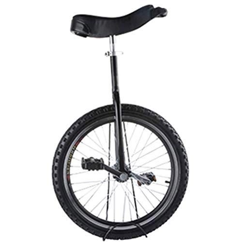 Unicycles : FMOPQ 16 / 18 Inch Kids Unicycle for Girls / Boys with Knurled Non-Slip Seat Tube Tire Balance Cycling Best Birthday Gift (Color : Black Size : 18")