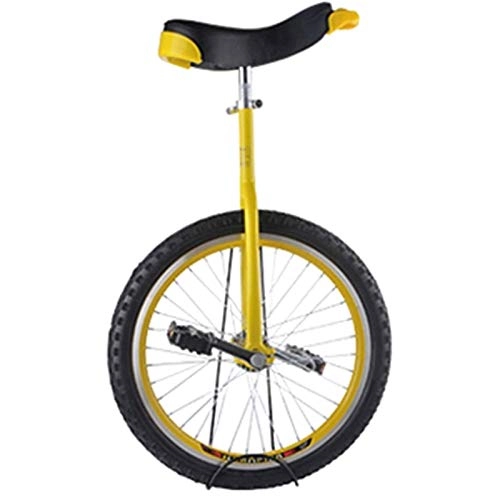 Unicycles : FMOPQ 16 / 18 Inch Kids Unicycle for Girls / Boys with Knurled Non-Slip Seat Tube Tire Balance Cycling Best Birthday Gift (Color : Yellow Size : 16")