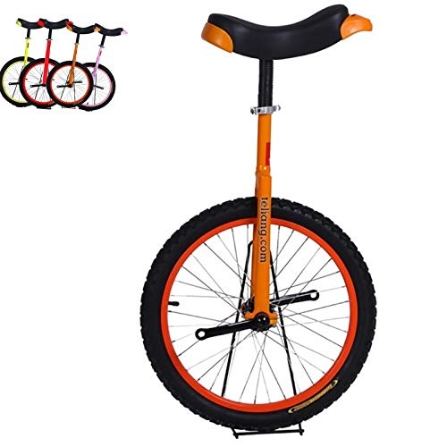 Unicycles : FMOPQ 16' / 18'Wheel Unicycles for 9-15 Year Old Kids / Girl / Beginner Large 20 Inch One Wheel Bike for Adults / Women / Mom Best Birthday Gift (Color : Orange Size : 16 INCH Wheel)