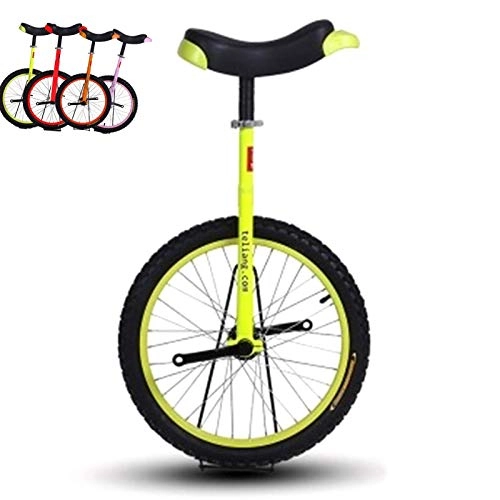 Unicycles : FMOPQ 16' / 18'Wheel Unicycles for 9-15 Year Old Kids / Girl / Beginner Large 20 Inch One Wheel Bike for Adults / Women / Mom Best Birthday Gift (Color : Yellow Size : 16 INCH Wheel)
