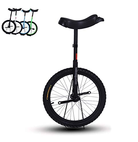 Unicycles : FMOPQ 16' / 18'Wheel Unicycles for Child / Boy / Teenagers 12 Year Olds 20 Inch One Wheel Bike for Adults / Men / Dad Best (Color : Black Size : 18INCH Wheel)