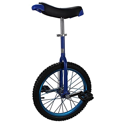 Unicycles : FMOPQ 16 / 18inch Wheel Unicycles for Kids 20 / 24inch Adults Female / Male Teen Balance Cycling Bike Fitness Safe Comfortable (Color : Blue Size : 16")