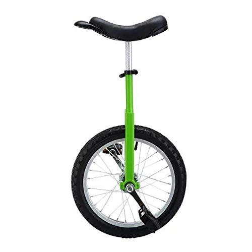 Unicycles : FMOPQ 18 / 20 Inch Wheel Unicycle for Men / Women / Big Kids Adjustable Skidproof Tire Balance Cycling Exercise Fun Bike Cycle Fitness (Color : Green Size : 18")