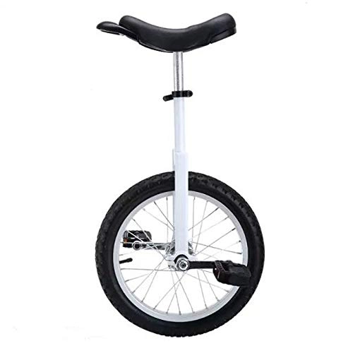 Unicycles : FMOPQ 18 / 20 Inch Wheel Unicycle for Men / Women / Big Kids Adjustable Skidproof Tire Balance Cycling Exercise Fun Bike Cycle Fitness (Color : White Size : 18")