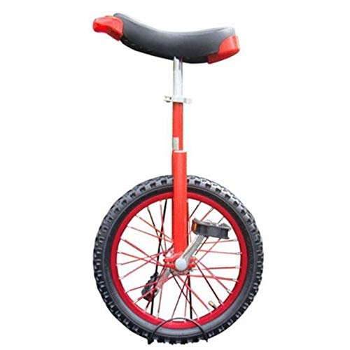 Unicycles : FMOPQ 18 Inch Unicycles for Kids Men Woman Teens Boy Rider Uni Cycle One Wheel Bike for Home and Gym Fitness Best Birthday Gift (Color : RED)